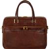 Time Resistance Ventiquattrore Uomo Fatta a Mano in Italia da Esperti Artigiani - Borsa Porta PC Donna con Chiusura a Scatto - Borsa in Pelle da Portare a Mano o a Tracolla