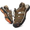 ZYLDK Sandali Sportivi Uomo Estivi Esterni PelleTraspirante Beach Sport Outdoor Sandali Scarpe da Trekking Fisherman Casual,marrone,43