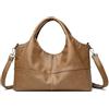 BUKESIYI Donna Borse a Tracoll Borsa a Mano Elegante Borse a Spalla 2025 PU Pelle IT77379 Marrone