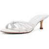 Steve Madden, Sandali con tacco da donna Cary, Pelle bianca., 41 EU