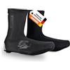 LOEVELOSI Copriscarpe per bici da corsa, in neoprene, impermeabile, antivento, invernali, per bici da corsa, protezione antipioggia, copriscarpe riflettenti, Nero , 45/46 EU
