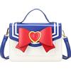 Sunwel Fashion Kawaii Anime Cosplay Borsa a tracolla con nodo pietra catena (blu)