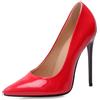Asterisco Décolleté a Spillo da Donna Tacco Alto Scarpe Appuntito Senza Chiusura Semplici Scarpe da Sera, C78829Il Rosso Numero 45 EU/47Cn