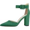 Rio Fiore Scarpe con Tacco, Décolleté Donna, Nere/Bianche/Verde/Rosa/Blu/Lila/Beige/Menta/Fucsia/Rosso, 8.5 cm Tacco Largo, Slingback, Ecopelle/Ecopelle Scamosciato, Cinturino sul Retro, 2062A