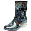 LvRao Scarpe da giardino impermeabili da donna con cerniera scarpe da giardino | Stivali da pioggia da donna modello a pois stivali da pioggia Wellies stivali di gomma, Blu, 40 EU