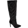 Malu Shoes Stivali Alti Donna al Ginocchio in Pelle Nero a Punta Tacco a Spillo 12 cm Zip Lunga Aderente Moda Linea Basic (36 EU)