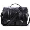 Contacts Borsa a tracolla da uomo in vera pelle da 14 pollici, borsa a tracolla casual vintage, borsa messenger per uomini e donne, viaggi, scuola, avvocato, Nero , Taglia unica