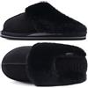 KuaiLu Pantofole Donna Invernali Pelose Chiuse Ciabatte Casa Calde Peluche Pelo Foderata Babbucce Comode Memory Foam Slippers Antiscivolo Suola Scarpe Niente tacchi Nero 42
