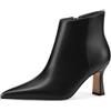 QUEEN HELENA Tronchetti a Punta Stivaletti con Tacco Casual Eleganti Donna K3430 (Nero Pu, Taglia unica, Sistema Taglie Calzature EU, Adulto, Donna, Numero, Media, 40)
