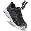 CYKYGGO Scarpe Antinfortunistiche Uomo Donna S3S ESD Scarpe da Lavoro Nero 45