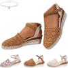 Generic Espadrilles con punta chiusa per donne, piattaforma ortopedica, con zeppa in stile boho, larghezza ampia, con cinturino alla caviglia regolabile, perfette per la spiaggia, matrimoni e vacanze, sandali