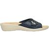 Fly Flot T4A52 3E Blu Ciabatte Donna Made in Italy con Fibbia Regolabile Sottopiede Anatomico AntiShock Vera Pelle Zeppa 4 cm Antiscivolo Blu 40