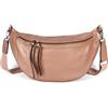styleBREAKER Borsa a tracolla mezzaluna grande da donna,Rosa Oro