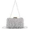 LHHMZ Pochette Donna Elegance Tassel Borsa a Tracolla per la Festa di Nozze - Regalo di San Valentino