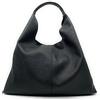 PASSIONE Borsa da donna a spalla - Sacca sfoderata - in vera pelle Morbida - Resistente - Made in Italy (Nero)