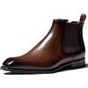 Generic Chelsea Stivali in Pelle Stivali Classici Stivaletti Uomo Slip on Stivali