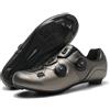 Hixingo Scarpe Uomo Donna Scarpe Strada Mountain Bike Compatibili Pedali SPD SPD-SL Look Delta, Unisex Scarpes Ciclismo MTB Traspirante All'aperto per Bici 37-47 EU (Metallizzato,41)