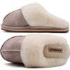 KuaiLu Pantofole Donna Invernali Pelose Chiuse Ciabatte Casa Calde Peluche Pelo Foderata Babbucce Comode Memory Foam Slippers Antiscivolo Suola Scarpe Beige 39