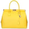 Gave Lux Borsa a Mano Elegante in Vera Pelle Gialla con Tracolla Rimovibile per Donna