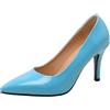 Asterisco Décolleté a Spillo da Donna Tacco Alto Scarpe Appuntito Senza Chiusura Semplici Scarpe da Festa, K71614Ua Sky-Blu Numero 42 EU/44Cn