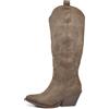 IF Fashion Stivali Cowboy Western Texani Scarpe da Donna A Punta Camperos LY80-12 Tortora N.36