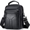 BAIGIO Borsello Uomo Pelle Borsa a Tracolla da Uomo Borsa a Spalla Borsa da Uomini in Vera Pelle Borse Messenger RFID Blocker per Sportiva Viaggio Lavoro, Nero