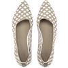 Frank Mully Ballerine a Punta lavorate a Maglia da Donna - Comode Ballerine Slip-on - Scarpe Classiche morbide, Verde, 42 EU