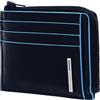 PIQUADRO Porta Carte di Credito in Pelle, Accessori da Viaggio-Portafogli Unisex-Adulto, Blu Notte, 11,50 x 8,00 x 1,00 (cm)