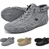 Overhil1s Stivali Alti In Pelle Scamosciata Fatti A Mano Italiani - Scarpe Becks Scarpe Da Ginnastica Casual In Pelle Scamosciata Impermeabili, Stivali Chukka Da Uomo Antiscivolo Traspiranti All'aperto(Color:gr