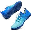 WateLves Scarpe da Scoglio Donna Uomo Scarpe da Immersione Scarpette da Mare Asciugatura Rapida Antiscivolo Scarpe da Acqua per Nuotare Sport Acquatico(Blu,41 EU)