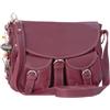 Catwalk Collection Handbags - Borsa a Tracolla Messenger in Pelle Media - Borsa a Spalla Donna - Cartella da Giorno Formato A5 - Courier - Rosso