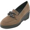 Cinzia Soft DM125058 003 - Mocassini Zeppa media in Camoscio sintetico Fango 38