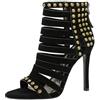 Generico Sandali da Donna Tacchi Alti da 11CM Peep Toe A traforo Rivetti Cerniera per Matrimoni, Feste, Palle, Scene