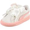 PUMA Suede Heart Jewel PS, Scarpe da Ginnastica Basse Bambine e ragazze, Bianco (Whisper White-Peach Beige), 29 EU