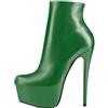 elashe- Stivaletti Donna con Tacco - 15CM Scarpe col Tacco con Plateau - Classiche Stivaletti Donna Inverno