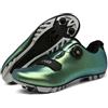 Treer Scarpe MTB Uomo Donna Scarpe Ciclismo Unisex, Traspiranti Scarpe da Equitazione Scarpe MTB Road SPD Scarpe Ciclismo Strada con Blocco Pedale Scarpe da Ciclismo da Bici 44 EU Verde Aurora