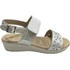 Generico Tiglio Sandali Donna con Zeppa, Vera Pelle, Chiusura con Strappo e Fibbia, Eleganti Estivi, Made in Italy, Art. 3341 (3341, Ghiaccio, Sistema Taglie Calzature EU, Adulto, Donna, Numero, Media, 40)