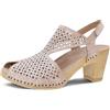 Dansko Teagan, elegante sandalo aperto da donna, in pelle di qualit con dettagli tagliati al laser e tacco per un look elegante per tutto il giorno, plantare imbottito e sagomato per un comfort tutto