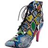 CUTEHEELS Eleganti stivaletti da donna con punta a punta e tacco a spillo 8 cm, Colore: rosa., 50 EU