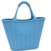 Generic Borsa da spiaggia impermeabile, Borsa da viaggio lavabile in silicone, Borsa da viaggio in gomma grande, Cestello di immagazzinaggio, Borsa di totalizzatore aperta portatile, Blu, Large