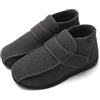 Generico Feutre de Laine Pantofole Uomo Donna Invernali da Casa Imbottite per Diabetici Scarpe Extra Large Diabetiche Piedi Gonfi (Grigio, L, Adulto, 43, Numero, Sistema Taglie Calzature EU, X-Larga)