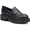 FRAU 78L0 Mocassini Platform con Suola Carrarmato, Scarpe Donna in Pelle, Design Chunky (Nero, Sistema Taglie Calzature EU, Adulto, Donna, Numero, Media, 38)