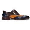 Infinity Leather Lorenzo Conti Antonin 01 Scarpe Oxford Brogue da Uomo in Pelle Blu e Marrone, Eleganti e Casual