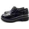 Pitillos Allacciato Nero Grigio da Donna in Naplak