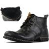 COWSDELLA Negro Winter Uomo Stivali Chukka Moto Casual Pelle fleece inside Abito Stivaletto per Uomo Moda CD-6015-2-fleece-black-11.5-R