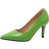Asterisco Décolleté a Spillo da Donna Tacco Alto Scarpe Appuntito Senza Chiusura Semplici Scarpe da Festa, C72186Rg Verde Numero 40.5 EU/42Cn