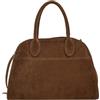 Generic Borsa a tracolla in pelle scamosciata da donna, borsa a tracolla retrò in pelle scamosciata, borsa a tracolla casual, lavoro, ufficio, tote con manico superiore