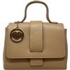 Chicca Borse Borsa Bauletto da donna in pelle, borsa a mano con tracolla