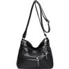 NICOLE & DORIS Borsa a Tracolla da Donna Media Borsa a Spalla Borsetta in Pelle PU Impermeabile Messaggero Borsetta Donna con Multitasche