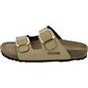 RAFTING GOLDSTAR Goldstar GS800Q Sandali con Due Cinturini, Beige, Fibbie Dorate, Suola in Sughero, Sottopiede Morbido